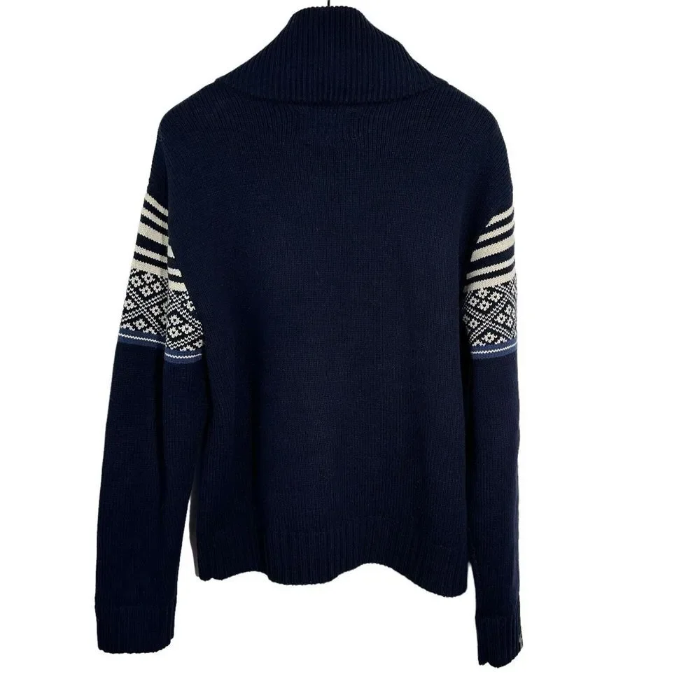 SCHOTT BROS Shawl Collar‎ Pullover Sweater Nordic Ski Wool Blend Fisherman 2XL
